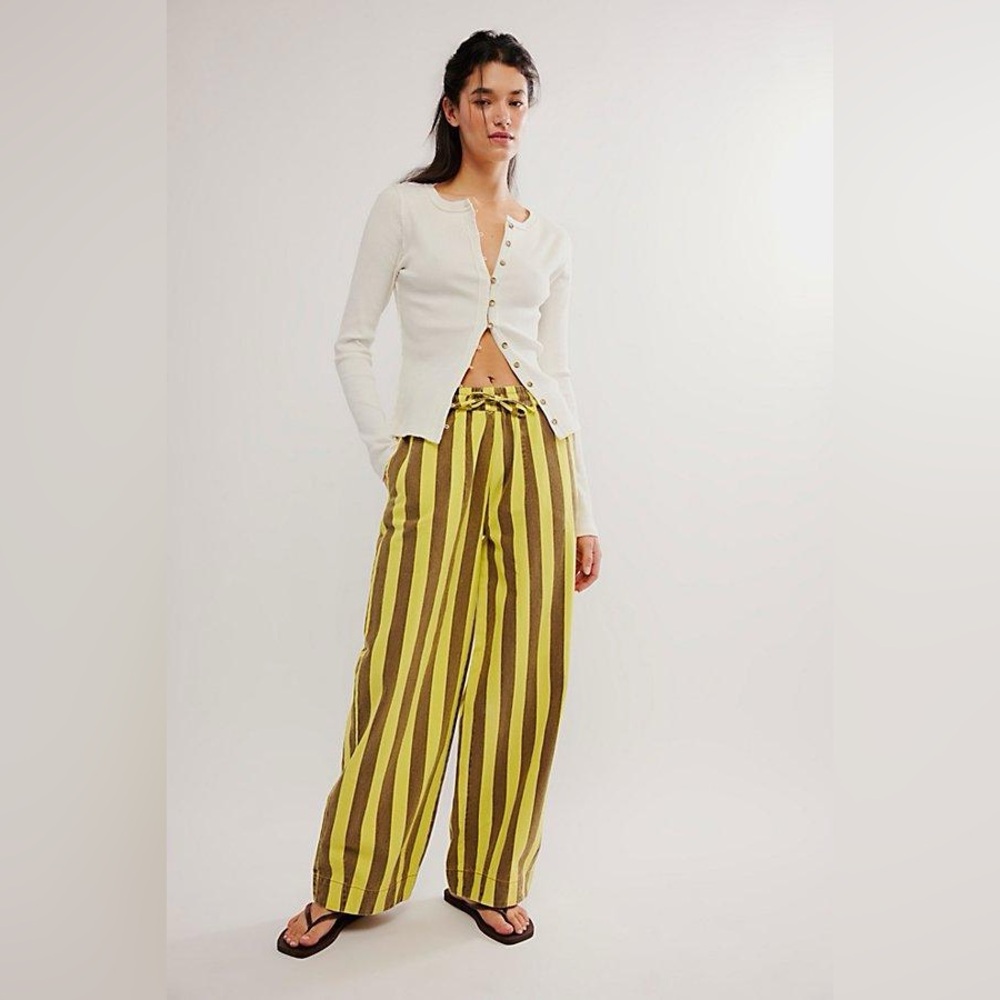 Damson Madder Rafe Pants – Yellow Choc Stripe